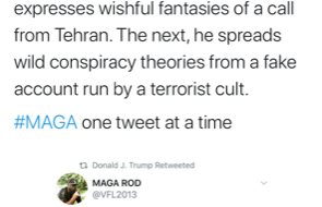 کنایه توئیتری خطیبزاده به ترامپ کنایه توئیتری خطیبزاده به ترامپ