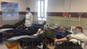 اهدا خون  بمناسبت هفته ناجاتوسط کارکنان انتظامی  شهرستان گچساران + تصاویر