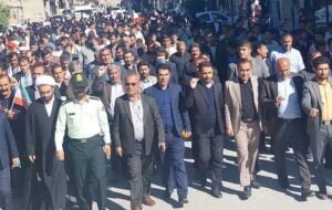 راهپیمایی مردم قلعه‌رئیسی در حمایت از مردم غزه+تصاویر