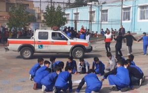 مانور ایمنی در برابر زلزله در مدرسه علوی  گچساران+فیلم