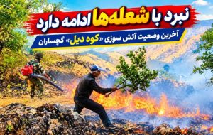 آخرین وضعیت آتش‌سوزی «کوه دیل» گچساران